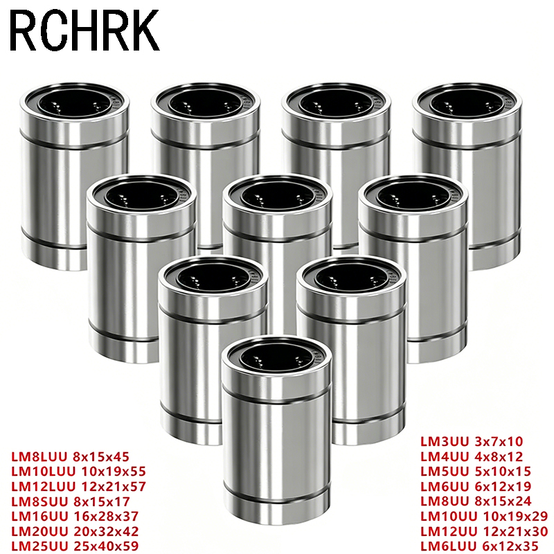 Lm8Uu Bearing - 4/10PCS LM8UU LM10UU LM16UU LM12UU Rodamientos