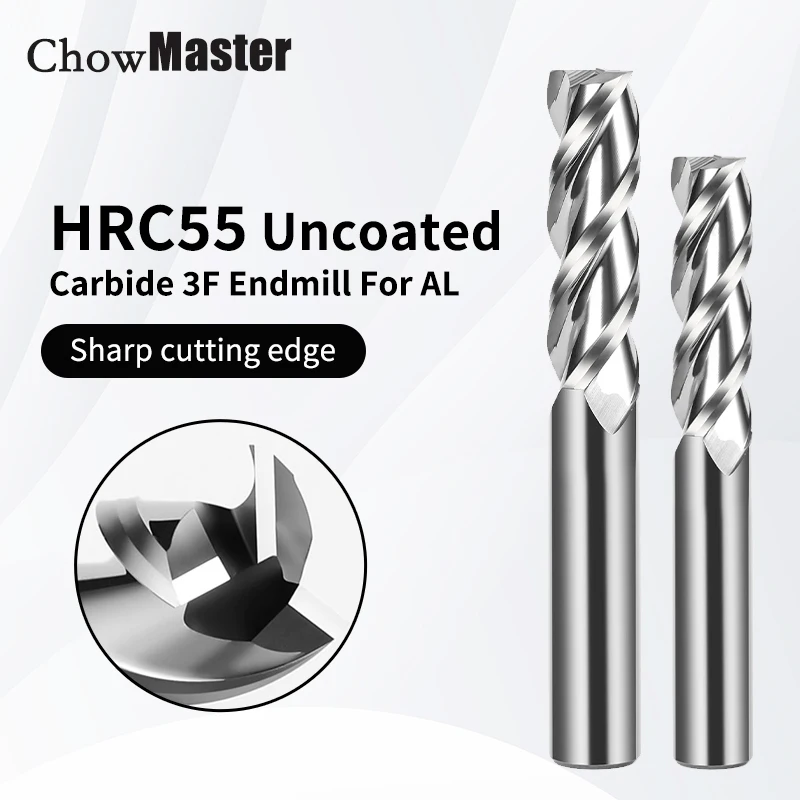 End Mill Set - Fresa de extremo 3F de aluminio,