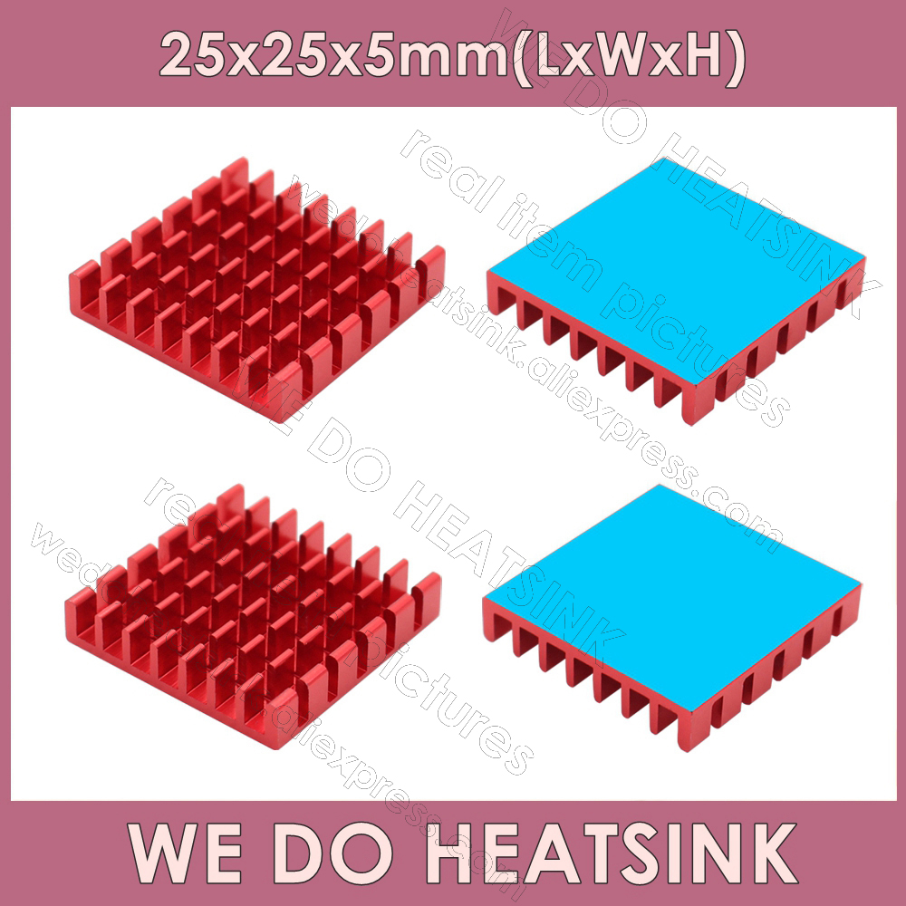 Aluminium Extrusion - WE DO disipador de calor 25x25x5mm