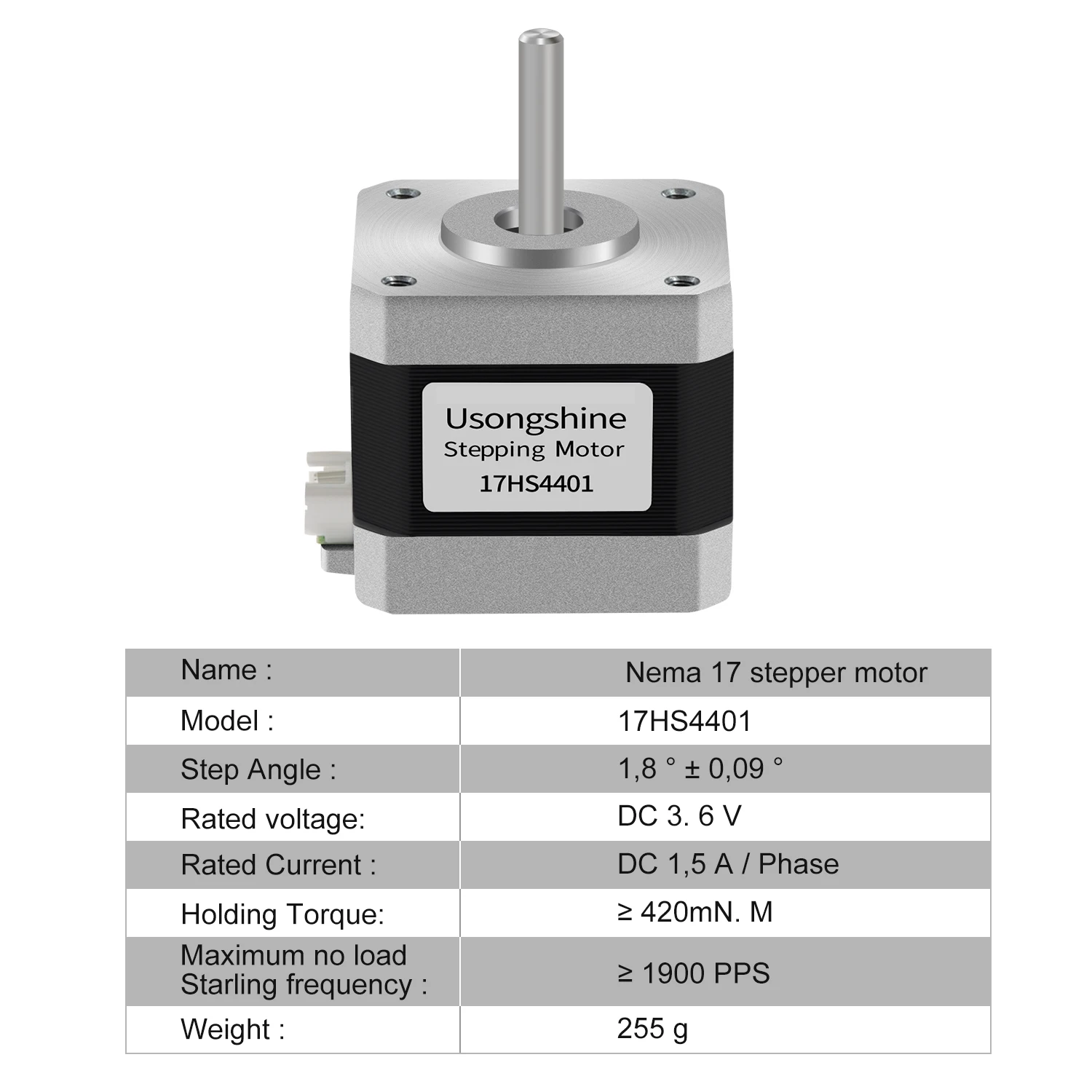 Motor paso a paso Usongshine A - Nema 17 Stepper reseña y precio
