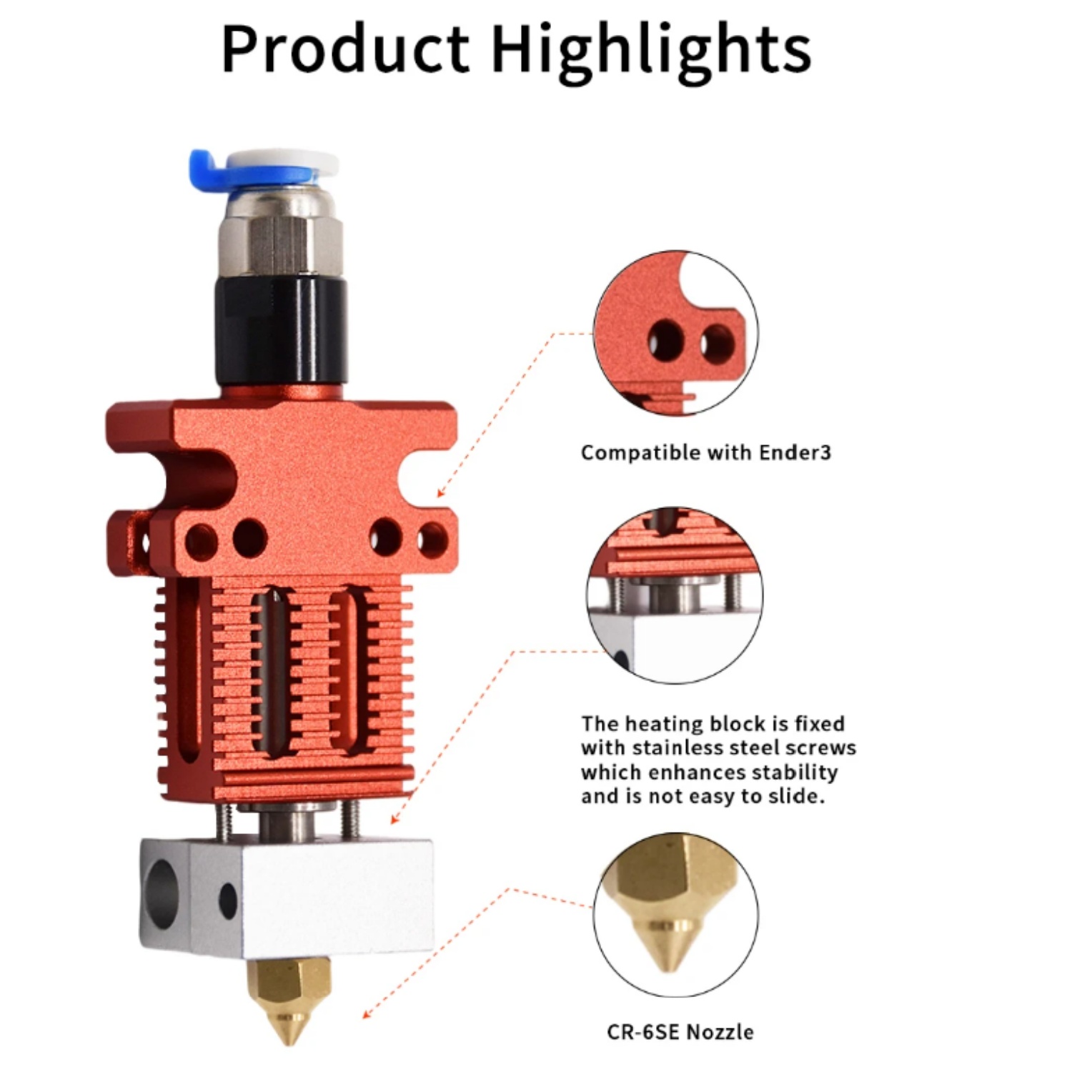 Creality CR-6 SE Hotend Kit, K - Aluminium Profile 2020 reseña y precio
