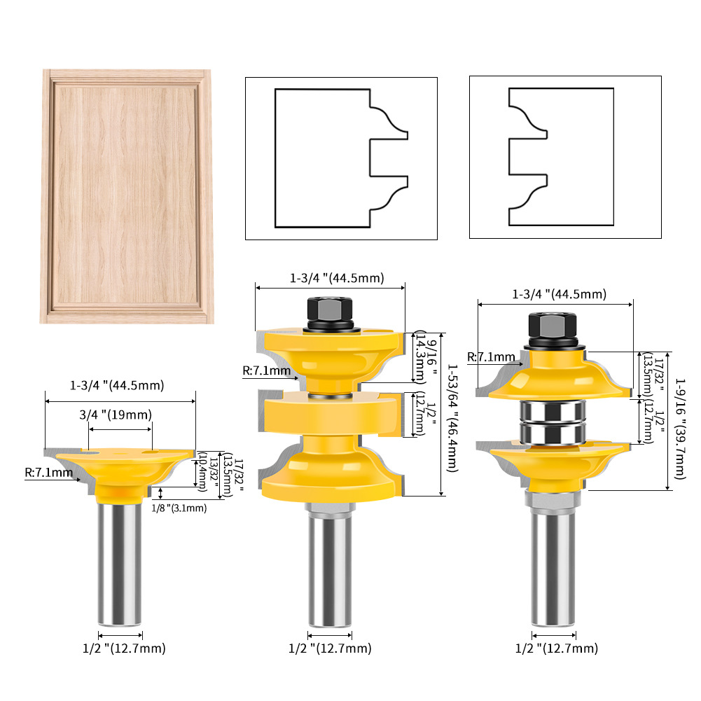 Juego de 3 fresas de router de - End Mill Set reseña y precio