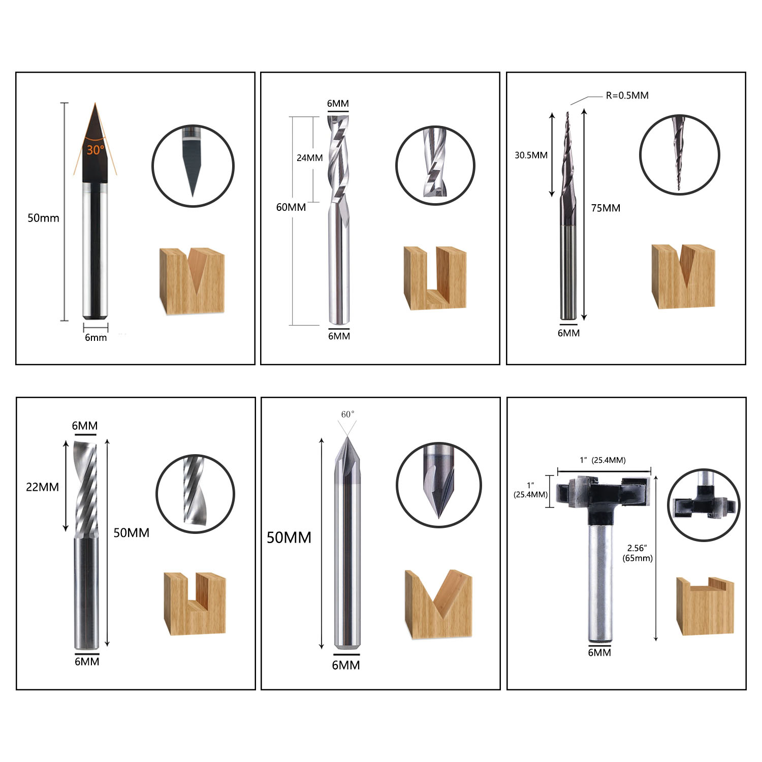 Dreaique 7 unids/set 6mm vásta - End Mill Set reseña y precio