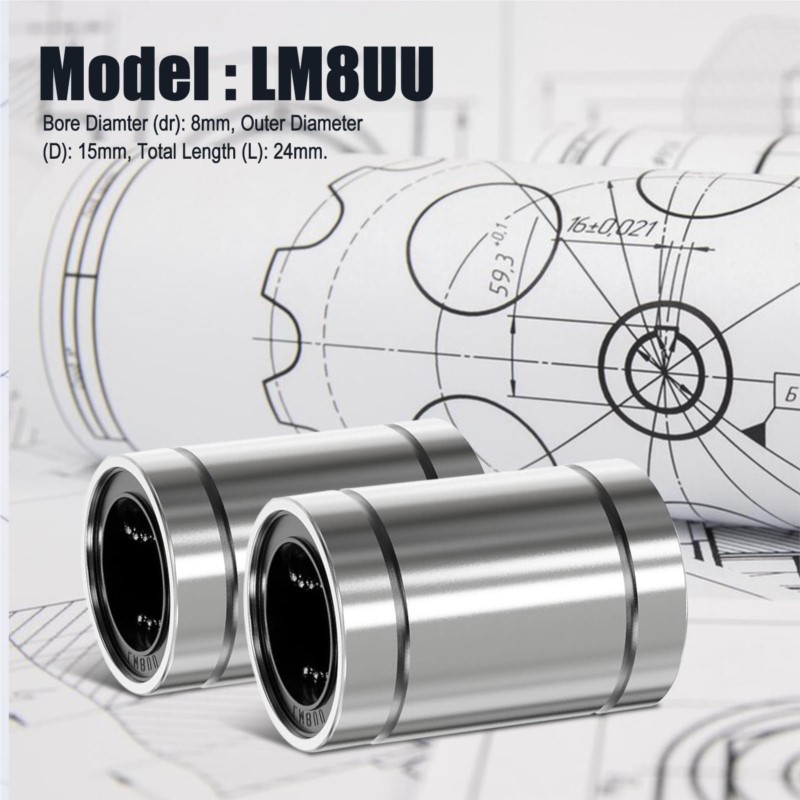 4/10 Uds LM8UU LM10UU LM16UU L - Linear Rod 8Mm reseña y precio
